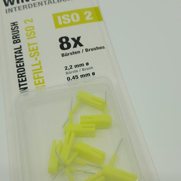 Wingbrush 8X Interdental Brush Heads Attachments Refill Set ISO2 New, sealed - Picture 3 of 8